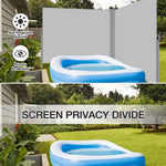 236"x78.7" Double Retractable Side Awning Patio Folding Side Sun Shade Screen