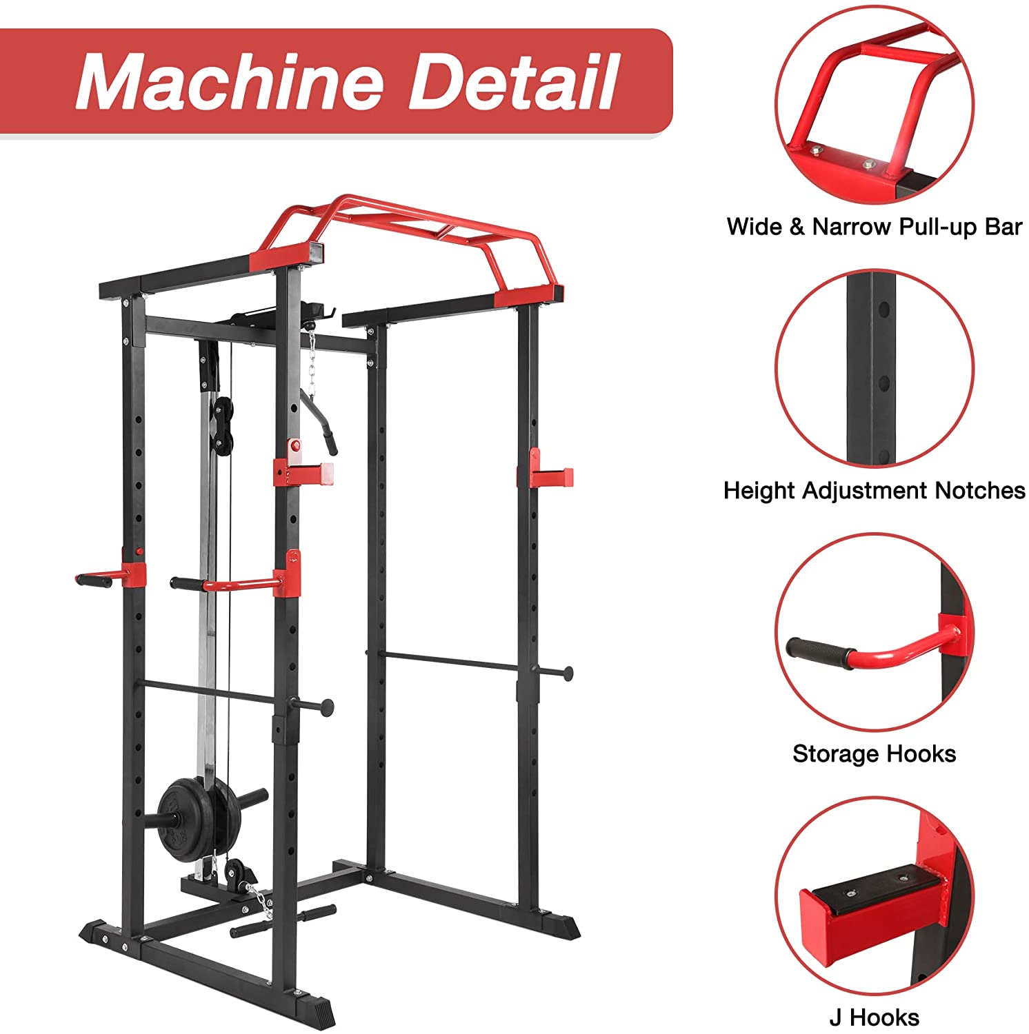 (Out of Stock) Full Body Train Power Rack Squat Cage, Fitness Smith Cage System