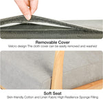 Upholstered Rocking Chair Modern High Back Armchair Single Sofa with Pillow, Grey