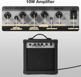 39" Full Size Electric Guitar Beginner Starter kit with 10w Amplifier, Black