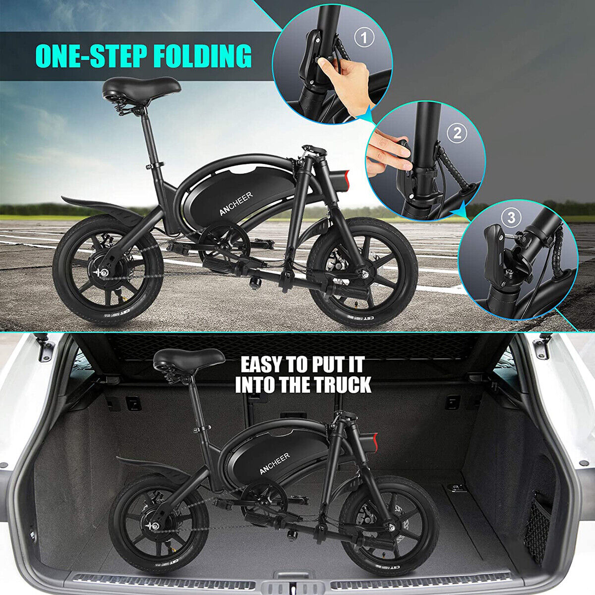 (Out of Stock) 500W Electric Bike Commuting Bicycle Folding City Ebike APP Control