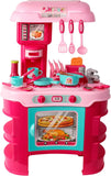 Playset Chef Kitchen Playset Pretend Cooking Food Play Dinnerware Toy Set