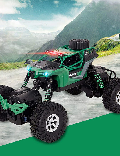 Electric RC Car 1:18 Remote Control Vehicle 2.4Ghz Off-Road Rock Crawler All Terrain Double-turn Waterproof Truck for Kids