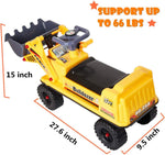 Ride-On Bulldozer Truck Toy Tractor Construction Vehicle for Kids Boys