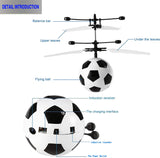 Magic Flying Football Toy for Adults Teens Built-in LED Light Helicopter Ball Toy for Flying Drone