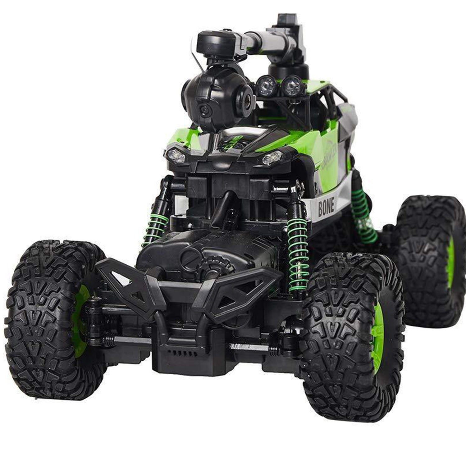 2.4GHz 4WD Off-Road Vehicles 1:16 Remote Control Rock Crawler Truck with WiFi 0.3MP Camera , Green