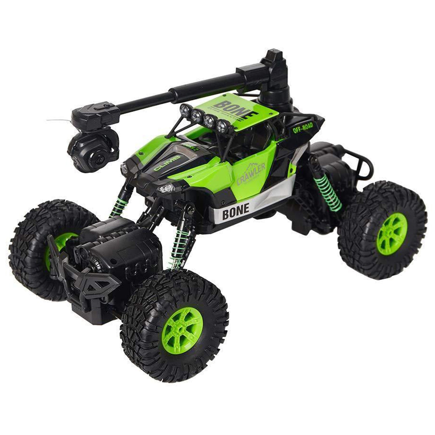 (Out of Stock) 2.4GHz 4WD Off-Road Vehicles 1:16 Remote Control Rock Crawler Truck with WiFi 0.3MP Camera , Green