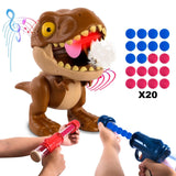 Dinosaur Toys Shooting Target Toy Gun for Kids-Air Pump Shooting Game with 20 Balls