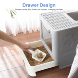 Top Entry Foldable Cat Litter Box Cats Toilet with Cat Litter Scoop