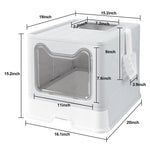 Top Entry Foldable Cat Litter Box Cats Toilet with Cat Litter Scoop