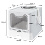 Top Entry Foldable Cat Litter Box Cats Toilet with Cat Litter Scoop