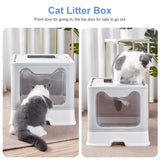 Top Entry Foldable Cat Litter Box Cats Toilet with Cat Litter Scoop