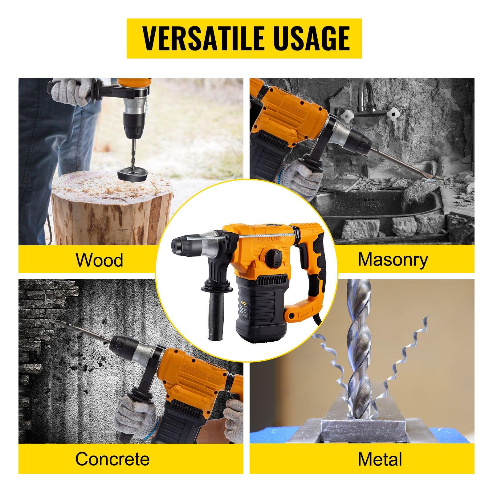 (Out of Stock) 13 AMP Electric Rotary Hammer SDS Plus Demolition Jackhammer Breaker 3 in1 Electric Wood Concrete Perforator