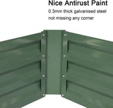 Raised Garden Bed Galvanized Planter Box Anti-Rust Coating Planting Vegetables Herbs and Flowers for Outdoor, Rectangle - Bosonshop