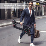 Up to 18.5 Miles Foldable Commuting Electric Scooter for Adults Teens w/ Dual Braking System & App, 19 MPH Top Speed