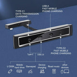 Tesla Model 3/Y Center Console USB Hub for 2021 Dual Type-C Ports PD Fast Charge USB Splitter