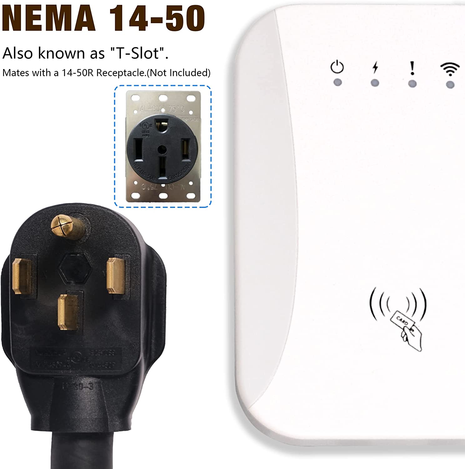 (Out of Stock) 40 Amp 240V Level 2 EV Charger with 25 ft. J1772 Cable, NEMA 14-50 Plug