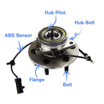 2 Set 515036 Front Wheel Bearing Hub Assembly for 4WD W/ ABS