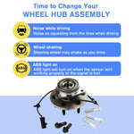 2 Set 515036 Front Wheel Bearing Hub Assembly for 4WD W/ ABS
