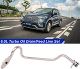 Turbo Oil Feed Line /Oil Return Line Kit for 2003-2010 Ford 6.0L Powerstroke Diesel F250 F350 F450 F550