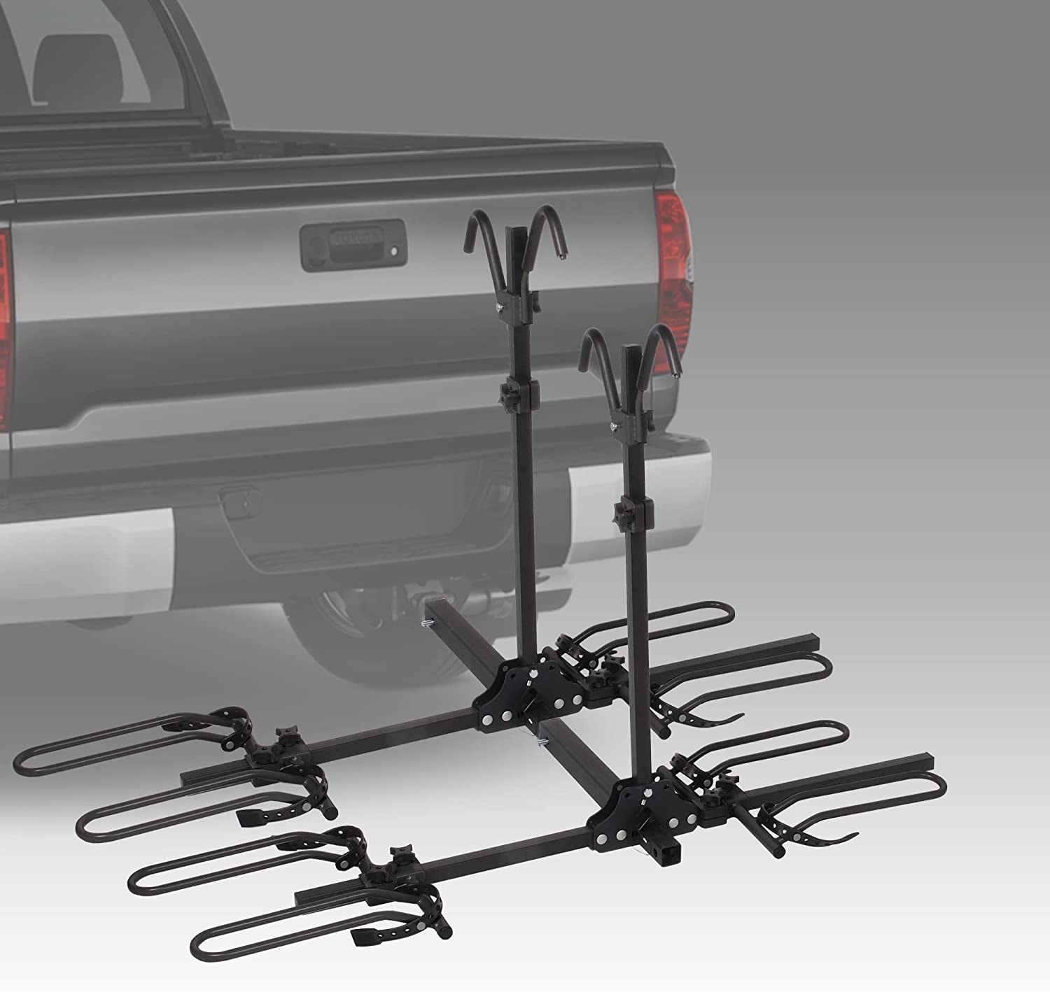 Hitch Mounted Bike Rack Bicycle Platform Style Carrier with 2" Hitch Receiver for Cars Trucks SUVs Minivans