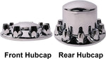 6 Complete Chrome Axle Hub Cover Kit with Standard Lug Nut Covers