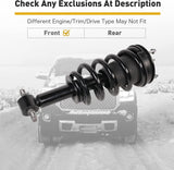 Set of 2 Front Complete Strut Assemblies with Coil Springs Replacement Struts Shocks