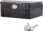 39" x 16.5"x 12" Heavy Duty 5 Bar Tread Aluminum RV Trailer Tongue Box Truck Tool Chest, Black