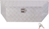 39" x 16.5" x 12" Heavy Duty 5 Bar Tread Aluminum Trailer Tongue Truck Box Tool Chest w/ Lock and Keys, Silver