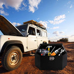 Trailer Tongue Truck Tool Box 34"L x 14"W x 16"H Heavy Duty Steel Trunk Trailer Storage Organizer, Black