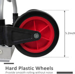 Aluminum Alloy Heavy Duty Hand Dolly Cart, Folding Hand Truck with 2 Wheel with Telescoping Handle