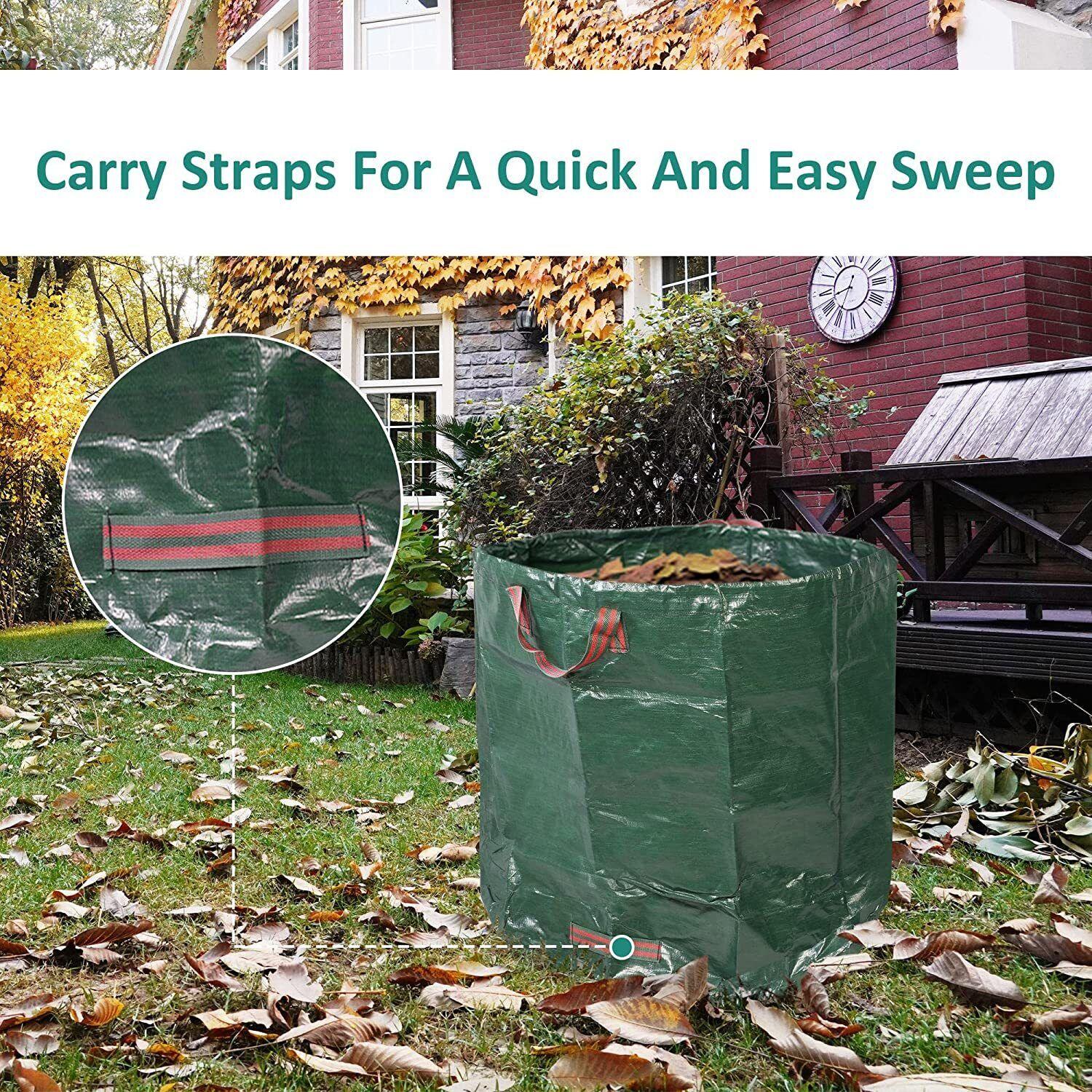 Leaf Scoop Hand Rake Set with Reuseable Garden Bag & 1 Pair Work Gloves for Collecting Leaves, Mulch and Debris