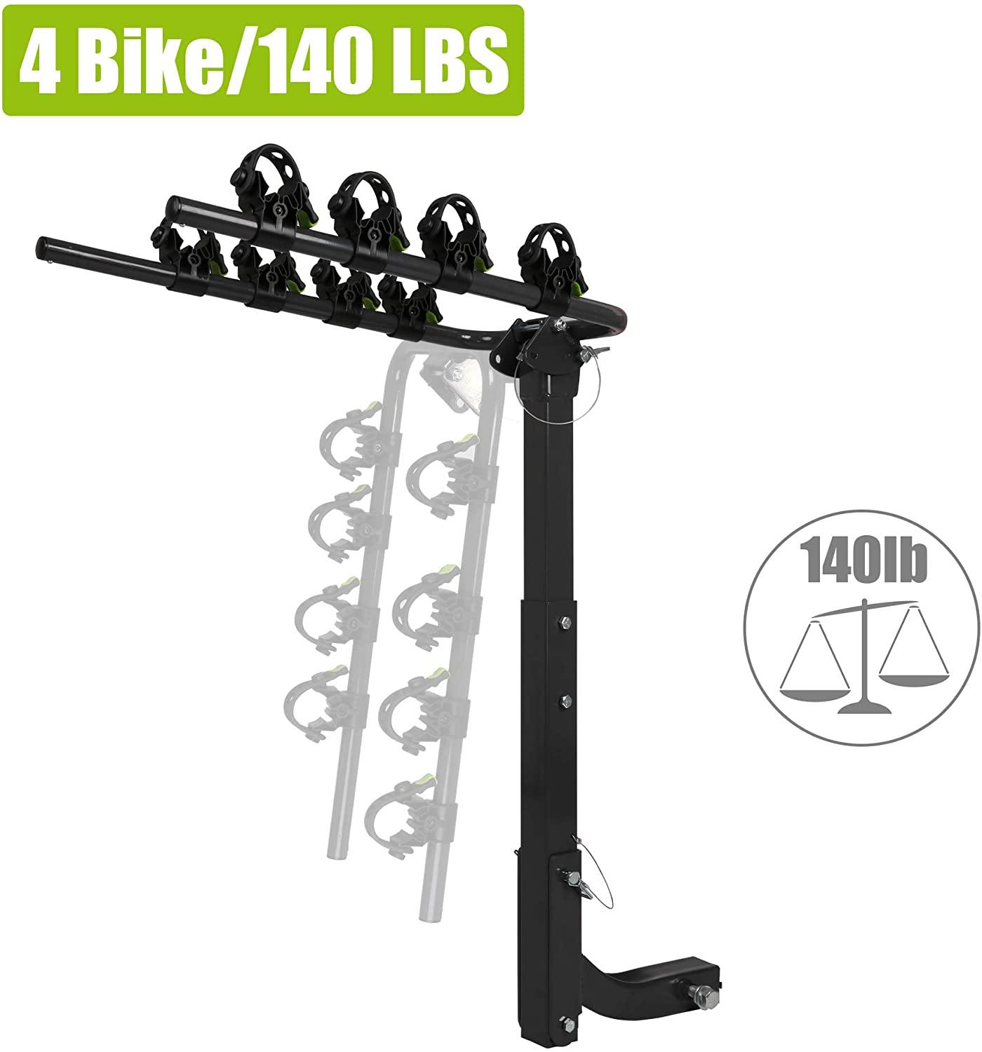 4 Bike Rack Hitch Mount Folding Bicycle Carrier 2" Receiver Car SUVs & Minivans - Bosonshop