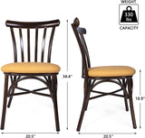 2 Set Modern Upholstered Dining Chair Armless Side Chairs
