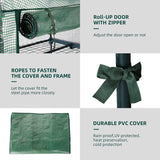4-Tier Mini Greenhouse w/ PVC Cover & Roll-Up Zipper Door