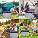 55-Quarts Portable Mini Cooler Refrigerator, Car Refrigerator with Double Doors - Bosonshop