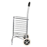 Folding Aluminum Shopping Cart for Laundry with 2 Wheels