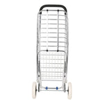 Folding Aluminum Shopping Cart for Laundry with 2 Wheels