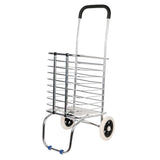 Folding Aluminum Shopping Cart for Laundry with 2 Wheels