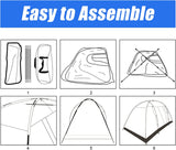 Waterproof 8-Person Foldable Outdoor Camping Tent w/ Carry Bag, Blue