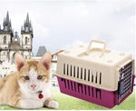 Plastic Cat & Dog Carrier Cage with Chrome Door Portable Pet Box Airline Approved, Medium