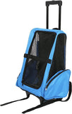 Pet Travel Carrier Backpack with Wheels, Soft Oxford Rolling Luggage Bag for Cat Dog Small Animal