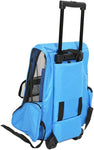 Pet Travel Carrier Backpack with Wheels, Soft Oxford Rolling Luggage Bag for Cat Dog Small Animal