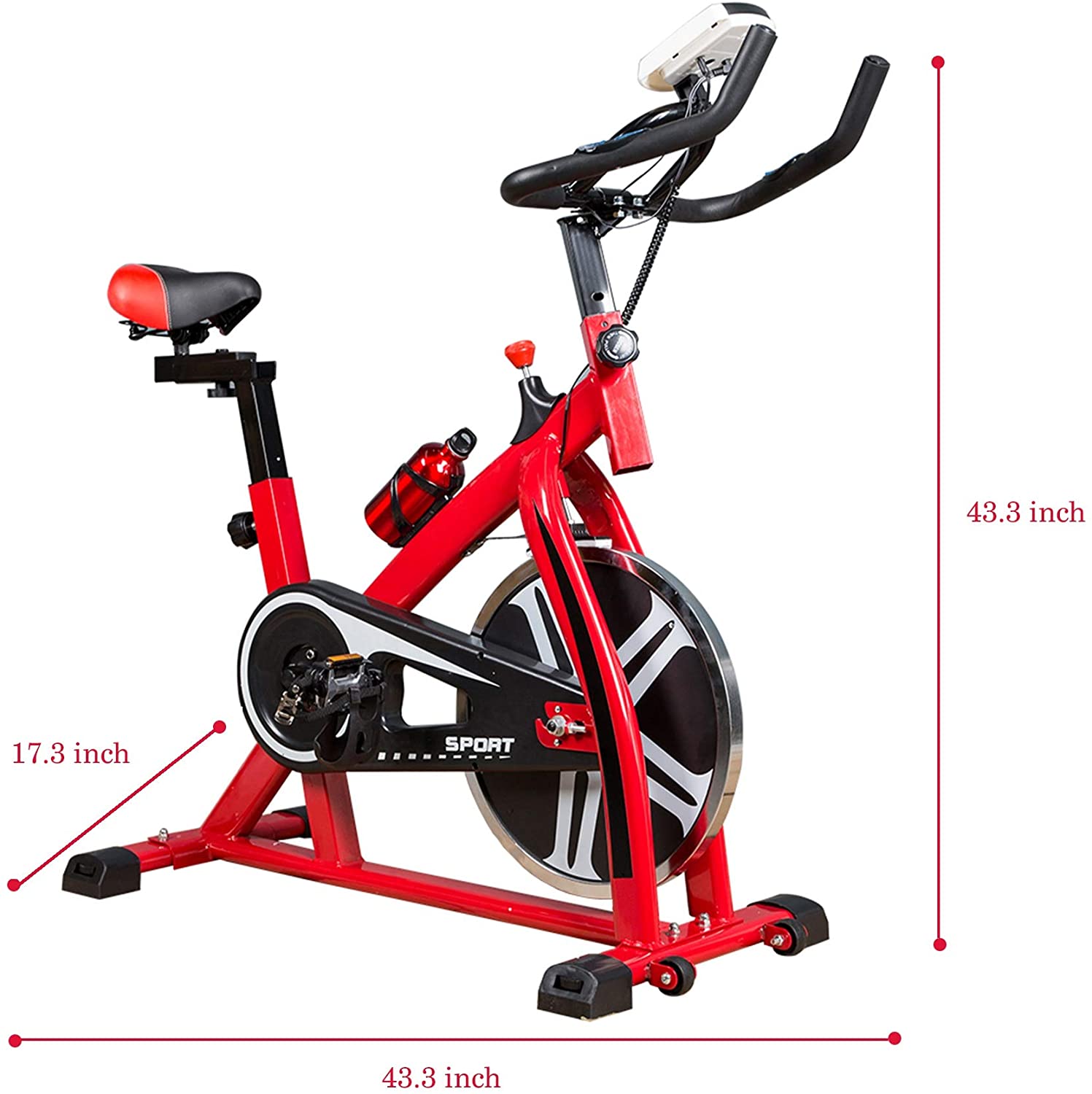 (Out of Stock) Upgraded Spinning Bike Home Fitness Equipment Indoor Silent Bicycle,Basic Sports Bike