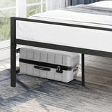 Full Size Platform Bed w/ Headboard, Heavy Duty Metal Slat & Anti-Slip Support, Easy Quick Assembly