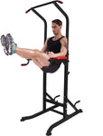 Power Tower Workout Dip Bar Station Adjustable Height Strength Training Pull Up Dip Gym Station