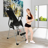 Heavy Duty Inversion Table for Back Adjustable Pain Therapy Training w/ Protective Belt Support