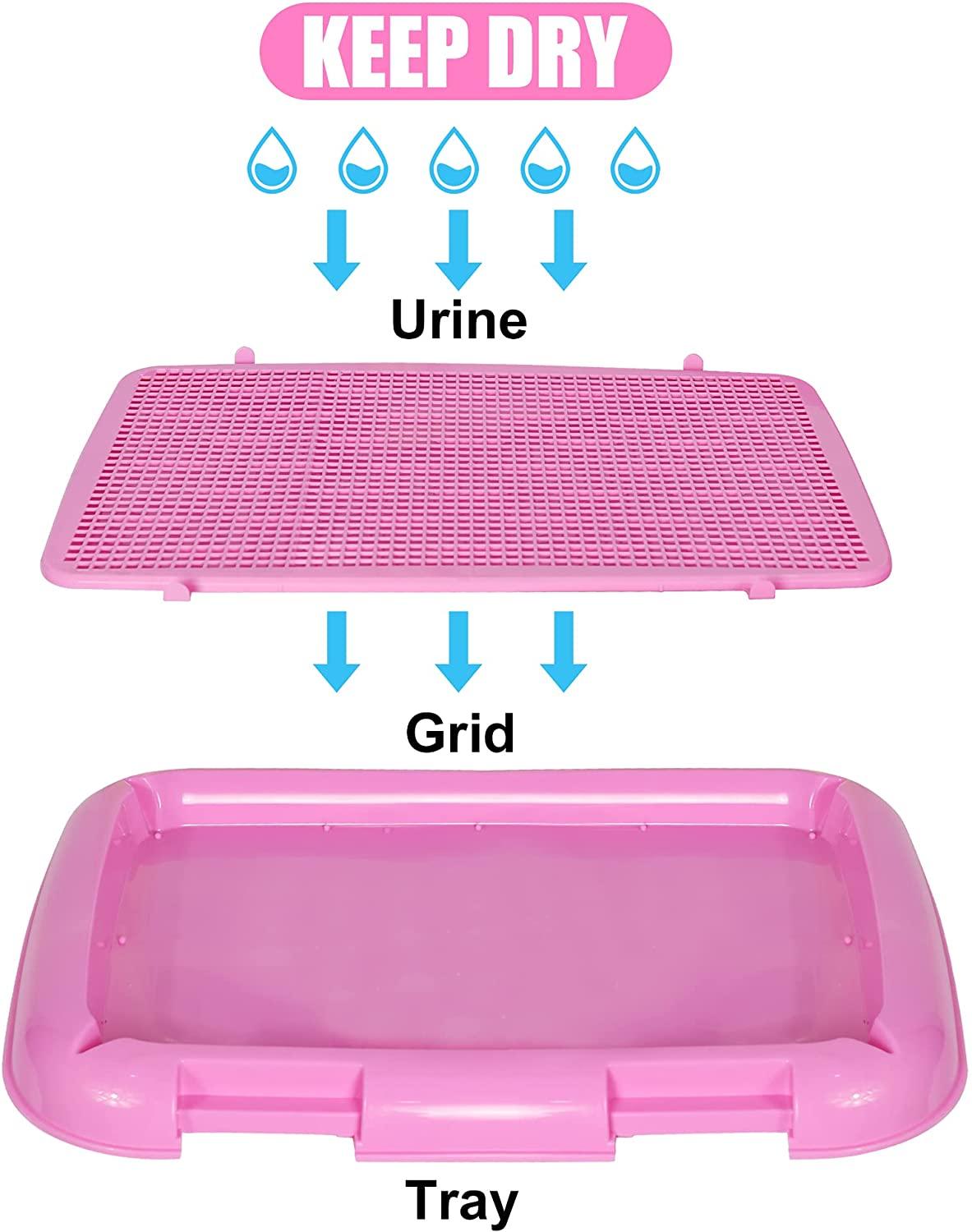 Pet Training Pad Large Size Dog Training Toilet Indoor Potty Tray for Large Dog, Pet Pee Pad Holder, 26.5”x18”x1.6” - Bosonshop