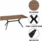 5Pcs Dining Tables Mid-Century Vintage Kitchen Tables for Dining Room Balcony Cafe Bar Walnut