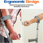 Pair of Aluminum Alloy Rehabilitation Crutches with Ergonomic Handles
